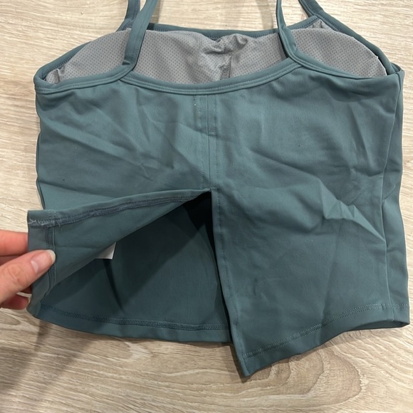 Dark Green Strappy Tank Top/Bra Top - Picture 3 of 4